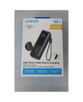 SALE OUT. Anker Zolo Powerbank | A1695H11 | 25000 mAh | Built-In USB-C and Retractable Cable) | Grey | UNPACKED, SCRATCHED ON SC