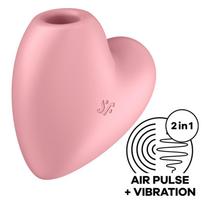 SATISFYER AIR PULSE – satisfyer - cutie heart orgazmo stimuliatorius ir vibratorius rožinis