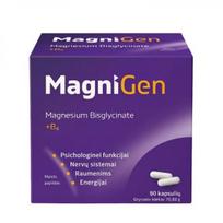 MAGNIGEN maisto papildas MAGNESIUM BISGLYCINATE + B6, 90 kaps.