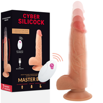 CYBER SILICOCK - Nuotolinio valdymo realistiškas vibratorius
