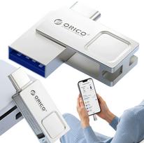 Pendrive Orico U301 128GB USB-A USB-C USB 3.2 Gen 1 - srebrny (6942227170187) | 6942227170187 | 6942227170187