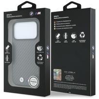 BMW case for IPHONE 18 Pro Max/17 Pro Max compatible with MagSafe (Carbon Metal Logo) grey