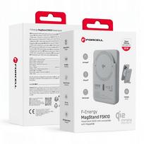 Powerbank compatible with MagSafe Forcell F-Energy MagStand QI2 F5K10 QC3.0 PD3.0 20W 5000 mAh white