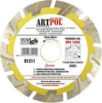 Art-Pol DEIMANTINIS DISKAS 230 x 22,2 mm SEGMENTUOTAS GREITAS IR GILUS PJOVIMAS /AR