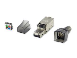 Equip Cat6a shielded RJ45 connectors, silver, for 5 pcs