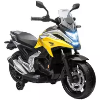 AIYAPLAY Elektrinis vaikiškas motociklas, Honda, 3 km/h, muzika ir šviesos, 3-6 metai, iki 30 kg, geltonas