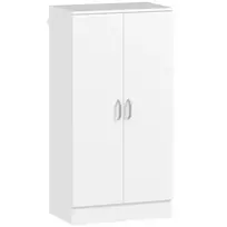 HOMCOM batų spintelė su minkšto uždarymo vyriais, reguliuojamomis lentynomis, 6 pakopų batų lentyna prieškambariui, prieangui, 14 porų, 55 x 35 x 108 cm, mediena, balta