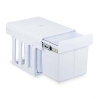 Įmontuojama šiukšliadėžė Relaxdays 10050785_1718, 3 kibirai, 15 l + 2 × 8 l, Balta, 34,3 × 35,1 × 48 cm