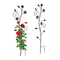Grotelės vijokliniams augalams Relaxdays, 2 vnt, Juoda, 110 × 34 × 1 cm