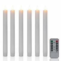 LED stalo žvakių rinkinys Relaxdays, 6 vnt, Ø 2,2 × 24,5 cm