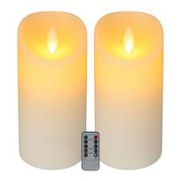 LED blokinių žvakių rinkinys Relaxdays, 2 vnt, Ø 10 × 24,5 cm