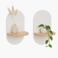 Pakabinamos lentynos Relaxdays, 2 vnt, 20 × 33 × 15 cm