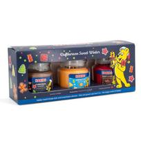 Kvapiųjų žvakių rinkinys Haribo™, 3 vnt., Sweet Winter aromatas, 23,5 × 9 × 6,5 cm