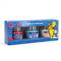 Kvapiųjų žvakių rinkinys Haribo™, 3 vnt., Winterland aromatas, 23,5 × 9 × 6,5 cm