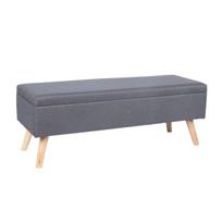 Prieškambario suolas Relaxdays, Su daiktadėže, Pilka, 110 × 40 × 40 cm