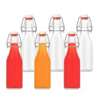 Stikliniai likerio buteliai Relaxdays, 6 vnt., 250 ml, Ø 6 × 20 cm