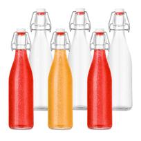 Stikliniai likerio buteliai Relaxdays, 6 vnt., 500 ml, Ø 7 × 26,5 cm