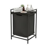 Skalbinių lentynėlė Relaxdays, su nuimamu maišu, Juoda, 50 × 72 × 33 cm
