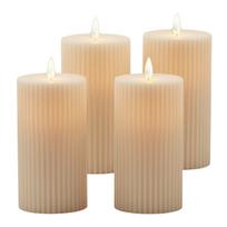 LED žvakės Relaxdays 10051758_125, 4 vnt, Ø 8 × 17,5 cm