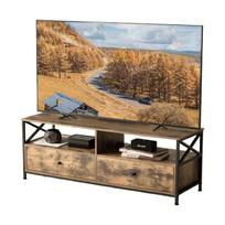 Televizoriaus staliukas Relaxdays, 2 stalčiai, 2 atviri skyriai, 120 × 50 × 40 cm