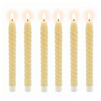 Kūginės LED žvakės Relaxdays, 6 vnt, 25 × 2,2 cm