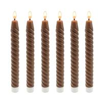 Kūginės LED žvakės Relaxdays, 6 vnt, 25 × 2,2 cm