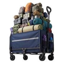 Turistinis rankinis vežimėlis Relaxdays, sulankstomas, apie 120 l, apie 150 kg, 50 × 97 × 76 cm
