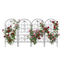 Vijoklinių augalų grotelės Relaxdays 10053229_305, 4 vnt, Juoda, 116 × 50 × 1 cm
