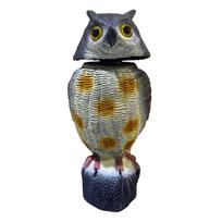 Pelėdos formos paukščių atbaidyklė Relaxdays, judanti galva, 40 × 18 × 16 cm