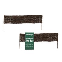 Gėlynų apvadas Relaxdays, 2 vnt, Ruda, 100 × 20 cm