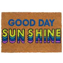 Kokoso durų kilimėlis Relaxdays „Good Day Sunshine“, Įvairiaspalvis, 60 × 40 cm