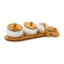 Prieskonių indelių rinkinys Relaxdays JIAO, 3 vnt, 30,5 × 8,5 × 12 cm