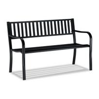Lauko suolas Relaxdays, Dviem asmenims, Juodas, 127,5 × 82 × 59,5 cm