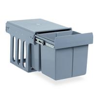 Įmontuojama virtuvės šiukšliadėžė Relaxdays 10027286.0, 2 × 15 l, Pilka, 48 × 35,1 × 34,3 cm