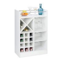 Vyno lentyna Relaxdays 10028075_49, iki 22 butelių, 18 taurių, 63 × 96 × 35 cm