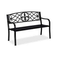 Sodo suoliukas Relaxdays 10030920.0, 2 asmenims, Juoda, 127 × 86 × 60 cm