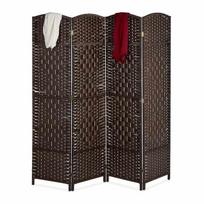 Kambario pertvara Relaxdays 10035325_93, 4 paneliai, Ruda, 160 × 170 × 2 cm