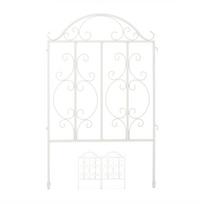 Sodo tvora Relaxdays 10036845.0, 3 panelės, Balta, 190,5 × 98 × 2,5 cm