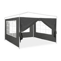 Pavėsinės šoninės panelės Relaxdays „Gazette“ 10035877.0, 4 vnt, Pilkos, 200 × 300 cm