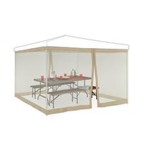 Pavėsinės tinklelis nuo vabzdžių Relaxdays 10035879.0, 2 šoninės dalys, Smėlio, 3 × 3 m
