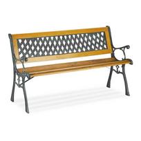 Lauko suoliukas Relaxdays, 2 vietų, Žalia/ruda, 125 × 73 × 52 cm