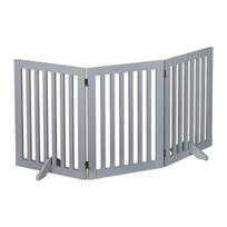 Apsauginiai varteliai naminiams gyvūnėliams Relaxdays 10036752_1088, 3 dalių, Pilki, 154 × 70 × 30 cm