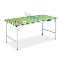 Midi stalo teniso stalas Relaxdays 10039448.0, Su tinklu, 2 raketėmis ir 3 kamuoliukais, 150 × 70 × 70 cm
