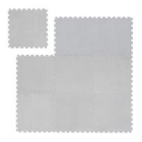 Putplasčio kilimėlis Relaxdays 10037481, 9 dalių rinkinys, pilkas, 30 × 30 cm