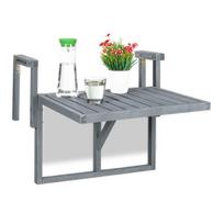 Balkono staliukas Relaxdays 10038392.0, Sulankstomas, Pilkas, 70 × 55 × 65 cm