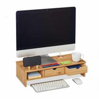 Monitoriaus pakyla Relaxdays, 2 stalčiai, 54 × 13 × 23 cm