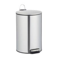 Šiukšliadėžė Relaxdays, 12 l, su pedalu, Sidabrinė, 38 × 25 × 30 cm
