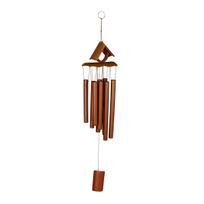 Bambukinis vėjo varpelis Relaxdays 10041367.0, 8 dalys, Ruda, 14 × 68 × 7 cm