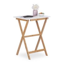 Sulankstomas stalas Relaxdays, Balta, 37 × 63 × 47,5 cm