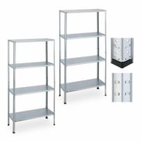 Sandėliavimo lentynos Relaxdays 10044646.0, 2 vnt, 75,5 × 147,5 × 30,5 cm